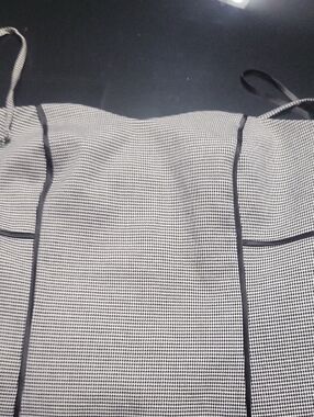 White House Black Market Black and White Houndstooth Dress with Red Lining